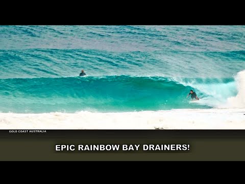 Surfing Epic Rainbow Bay Drainers!