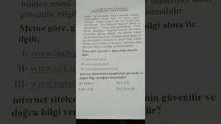 5. Sınıf Sosyal Bilgiler 4.Ünite 2. Kazanım Yeni Nesil Soru