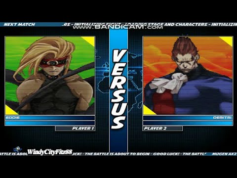 WCFITZ88 Mugen Battles | Eddie Zato-1 (Guilty Gear) vs Demitri (Darkstalkers)