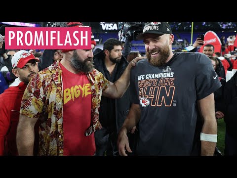 Video Thumbnail: Jason Kelce widmet Travis rührende Worte nach Super Bowl
