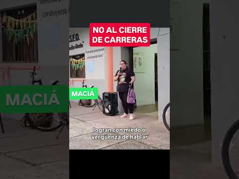 ✅ MACIÁ. NO AL CIERRE DE CARRERAS. Asamblea en el Instituto de Formación Docente.