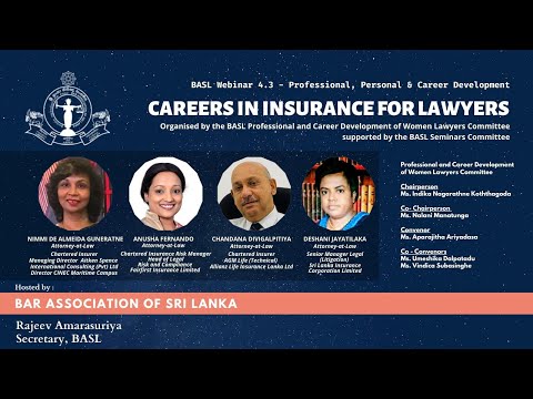 BASL Webinar 4.3 (Professional, Personal & Career Development) - Careers in Insurance for Lawyers