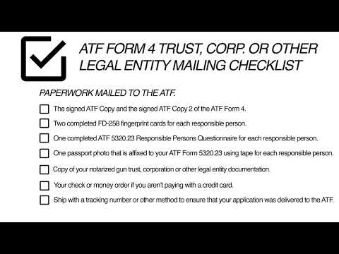 ATF Form 4 Mailing Checklist - Individual & Gun Trust Applicants