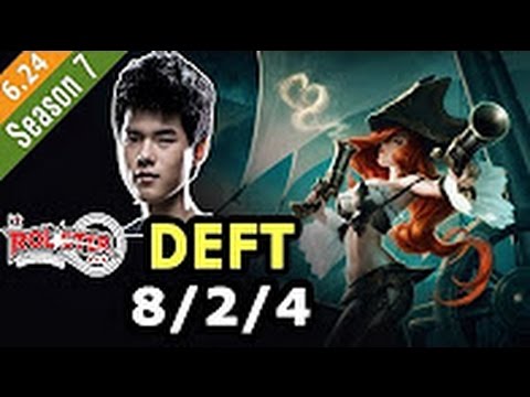 KT Rolster Deft Miss Fortune vs Ezreal ADC - Patch 6.24 KOREA Ranked