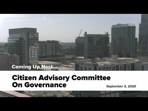 Citizen Advisory Committee on Governance : September 3, 2020