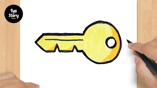 #196 How to Draw a Key - Easy Drawing Tutorial