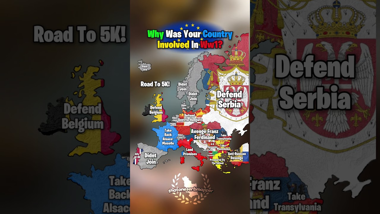 Why Was Your Country Involved In Ww1? #europe #history #geography #map #maps #mapping