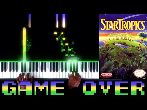 StarTropics (NES) - Game Over - Piano|Synthesia