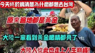 現在終於明白為什麼都想去台灣,原來遍地都是黃金!大陸一家看到黃金眼睛都亮了,從此走上人生巔峰!