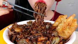 Download lagu Hongyu ASMR - ASMR Black Bean Noodles (Jajangmyeon)   Fried Dumpling “BITES ONLY” mp3