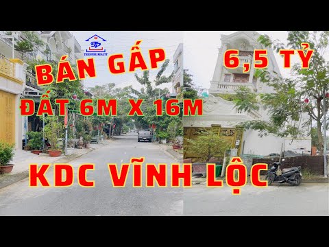 Bán Đất KHU DÂN CƯ VĨNH LỘC - 6m x 16m - Vị trí Đường 1A || Bán Gấp GIÁ TỐT từ CHÍNH CHỦ