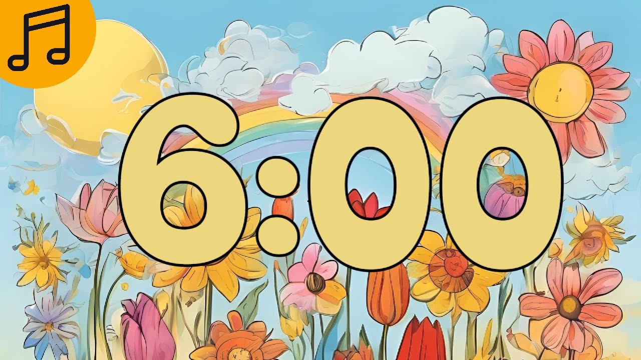 6 Minute Timer with Music for The Classroom / Chill and relaxing songs  ♬ ₊.