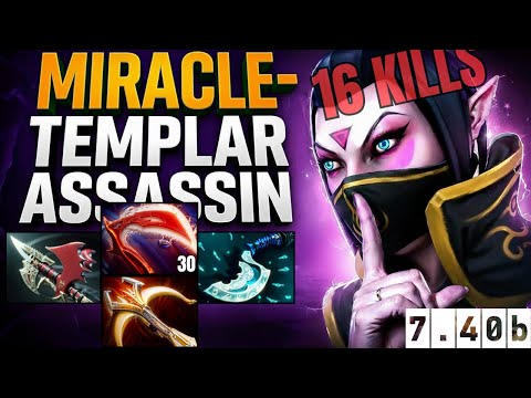 MIRACLE- TEMPLAR ASSASSIN Safe Lane Carry Masterclass | Patch 7.40b