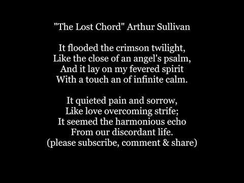 The Lost Chord Lyrics Words trending religious hymn sing along music song Arthur Sullivan not film
