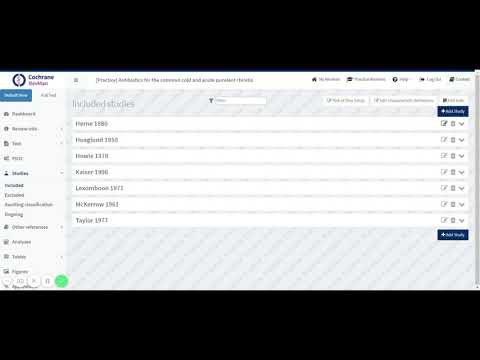 RevMan Web Dashboard