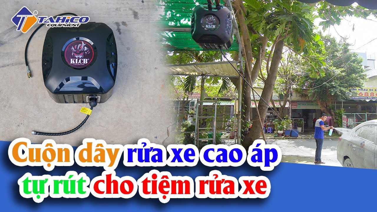 Cuộn dây rửa xe cao áp tự rút cho tiệm rửa và chăm sóc xe 26