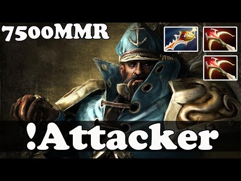 Dota 2 - The Best Kunkka in the world - !Attacker 7500MMR vol 28 - Ranked Gameplay