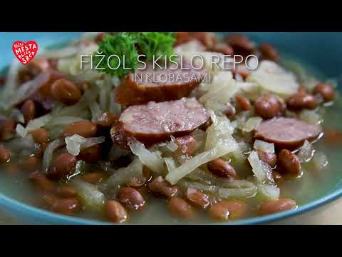 Fižol s kislo repo in klobasami