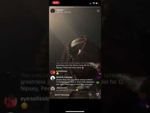 Juice WRLD x Seezyn ‘Confide’ full song IG live