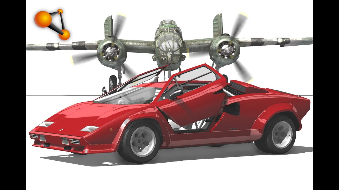 BeamNG.Drive Mod : Lamborghini Countach LP500 (Crash test) PC Only Video