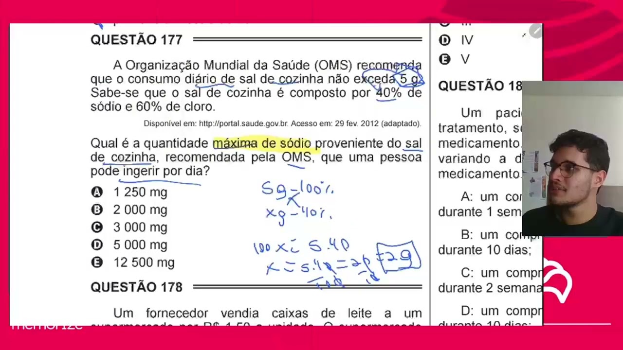 Resolução em Vídeo — Questão 177 ENEM 2015 PPL