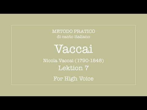 Vaccai - Lesson 7 - High