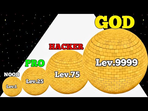 RESCUE PUSH 3D: Level Up Balls NOOB vs PRO vs HACKER vs GOD ASMR Gameplay