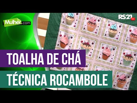 Mulher.com - 20/05/2016 - Toalha de chá (técnica rocambole) - Maura Castro PT2
