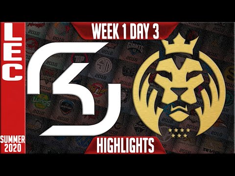 SK vs MAD Highlights | LEC Summer 2020 W1D3 | SK Gaming vs MAD Lions