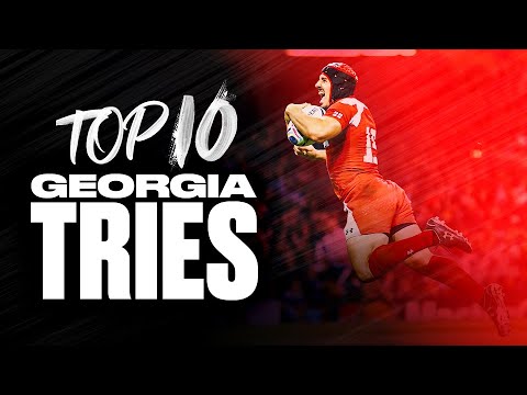 Georgia's Rugby Highlights 🇬🇪 | Top 10 Tries at the Rugby World Cup!