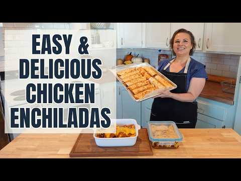 The BEST Chicken Enchilada Recipe + Batch Cooking and Freezer Meals Tips!