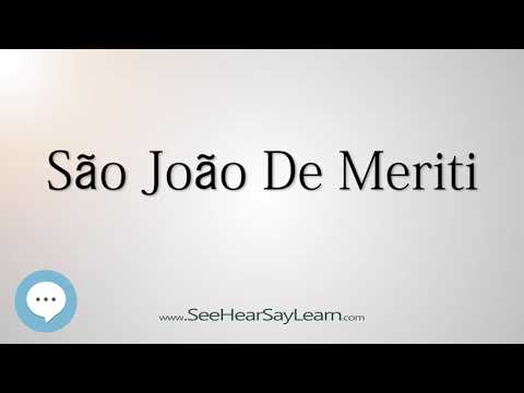 São João De Meriti (How to Pronounce Cities of the World)💬⭐🌍✅
