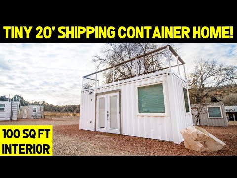 TINY 20ft SHIPPING CONTAINER HOME! (Full Airbnb Tiny House Tour)