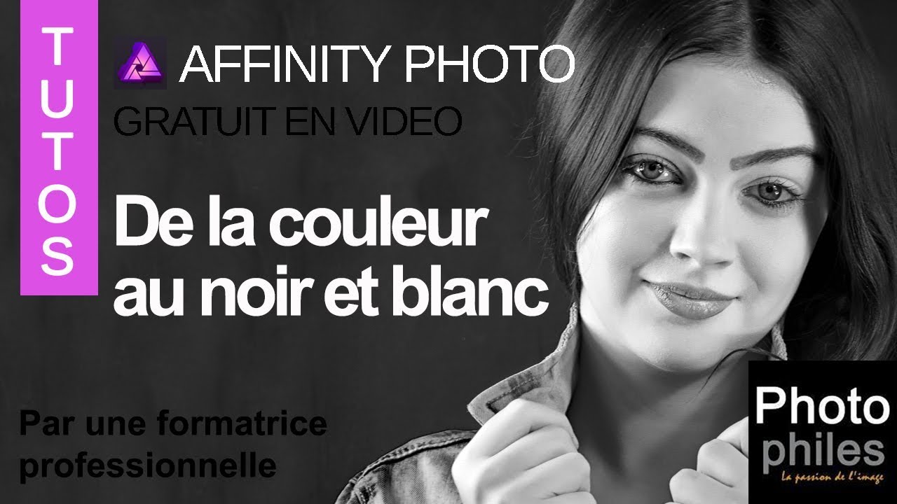 Convertir une image couleur en noir et blanc sur Affinity Photo ?