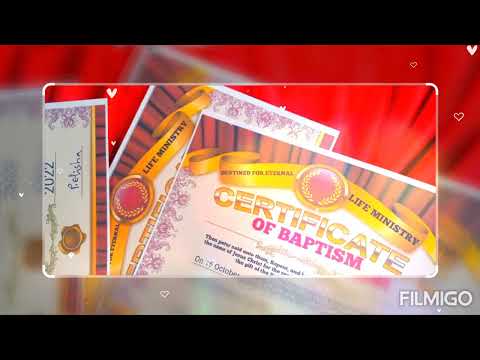 Baptism Certificate Samples