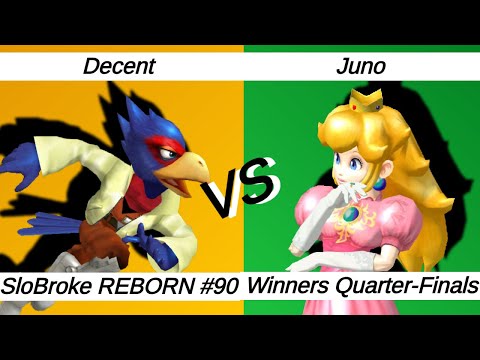 SloBroke REBORN #90 – Melee Singles WQF – Decent ⟮Falco⟯ vs Juno ⟮Peach⟯