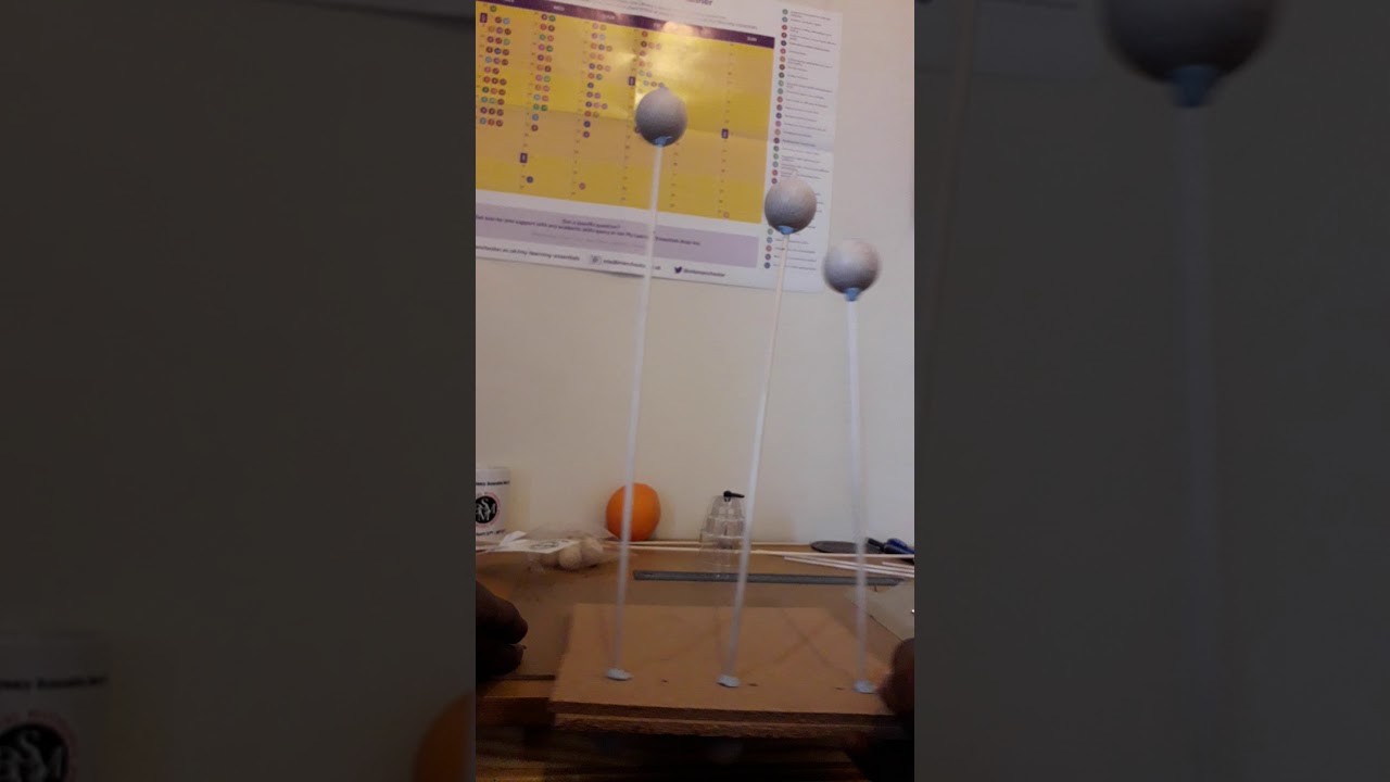 Model demonstration of relationship between height and frequency of vibration of buildings