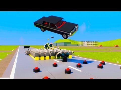 Lego Cars vs Police Army | Long Ramp Crashes Mines | Brig Rigs