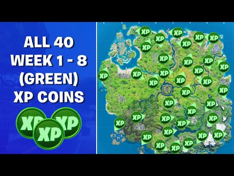 All 40 Green XP Coin Locations in Fortnite - Secret XP Coins Location Guide Chapter 2 Season 3