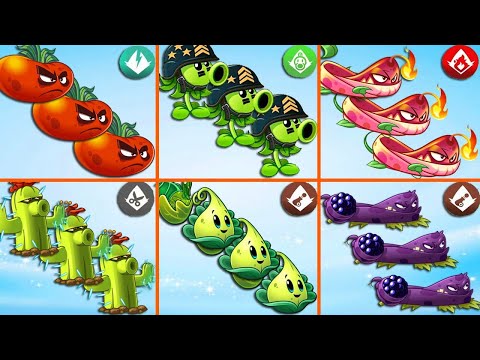 Random 6 Plants Battlez - Who Will Win? - Pvz 2 Plant vs plant