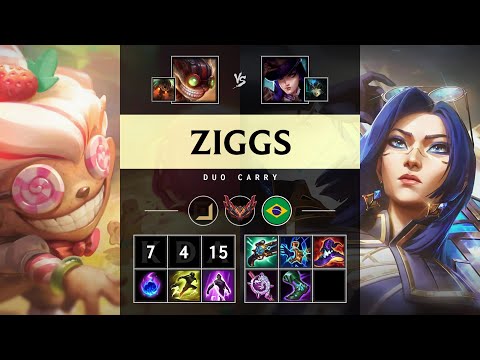 Ziggs Carry vs Caitlyn - BR Grandmaster Patch 25.13