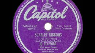 1st RECORDING OF: Scarlet Ribbons (For Her Hair) - Jo Stafford (1949)
