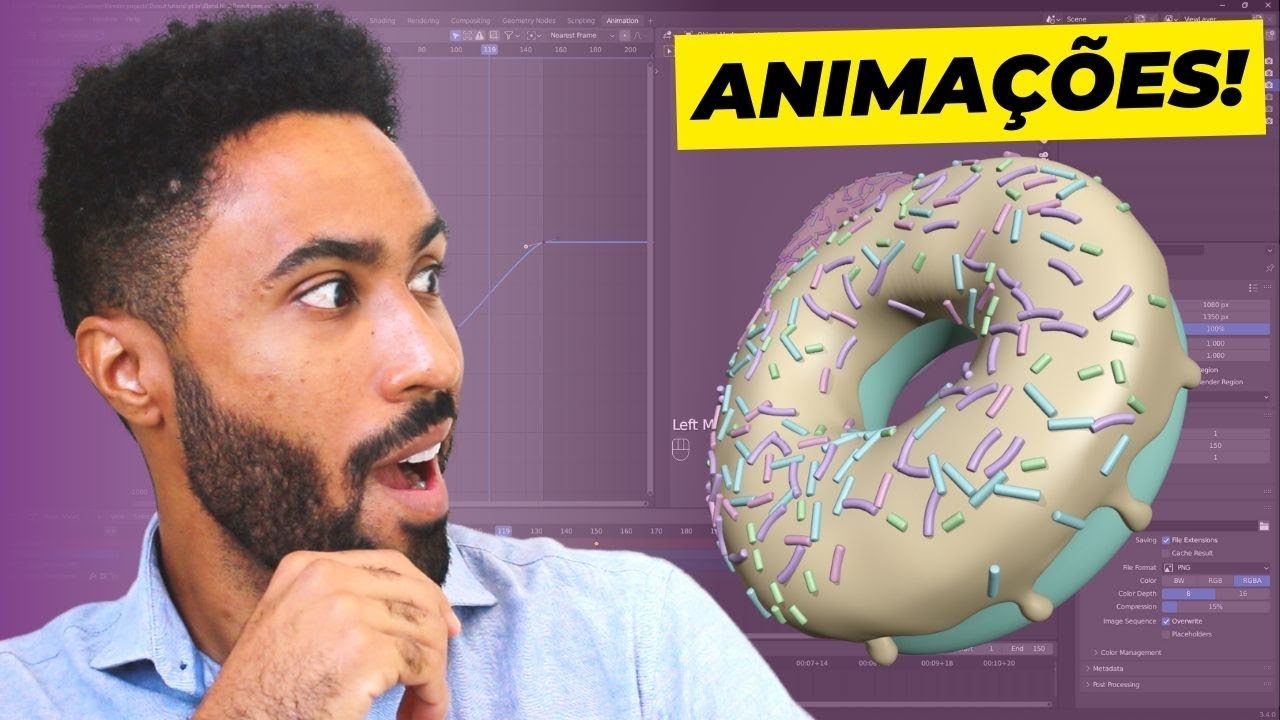 Como criar animações no Blender - Curso Básico de Blender - Aula 11