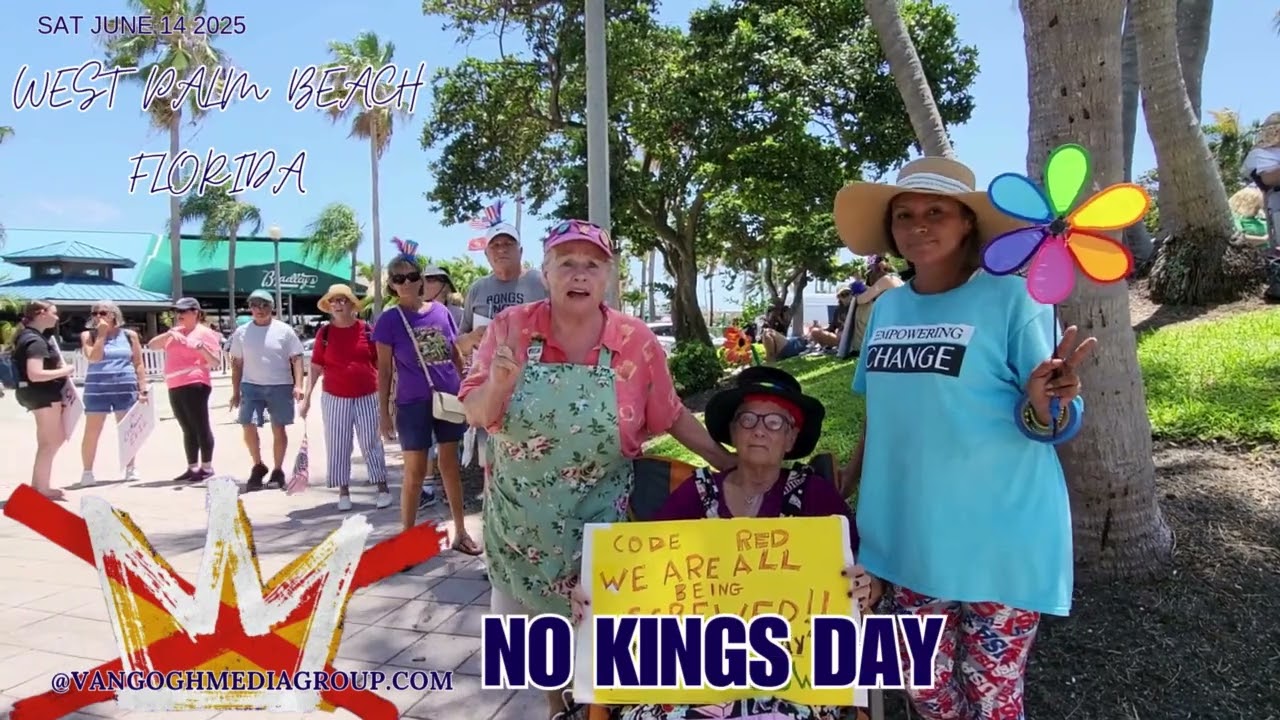 Thousands Of Demonstrators Gather Peacefully  No Kings Day Palm Beach County Florida