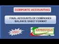 Final Accounts Of Companies In Tamil Balance Sheet Format
