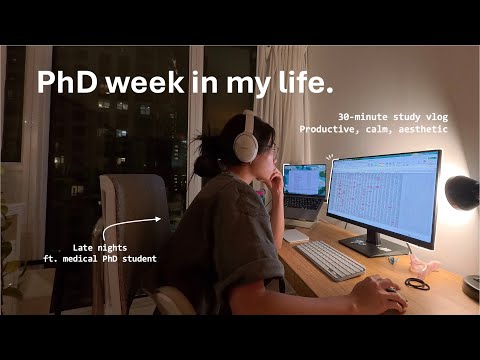 study vlog: productive week as a medical PhD student | 7am mornings, daily routine