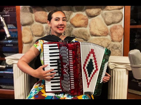 6384 - Red White Green Parrot Yingjie Piano Accordion LMM 34 60 $599