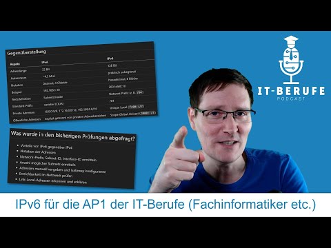 IPv6 für die AP1 der IT-Berufe (Fachinformatiker etc.)