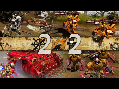 Dawn of War 2 - 2v2 - Faction Battle | Tau [vs] Chaos Space Marines