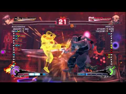 AceUnlimited [Guy] Vs HERU_X [Gouken] SSF4 AE 2012 Ranked Matches - PSN
